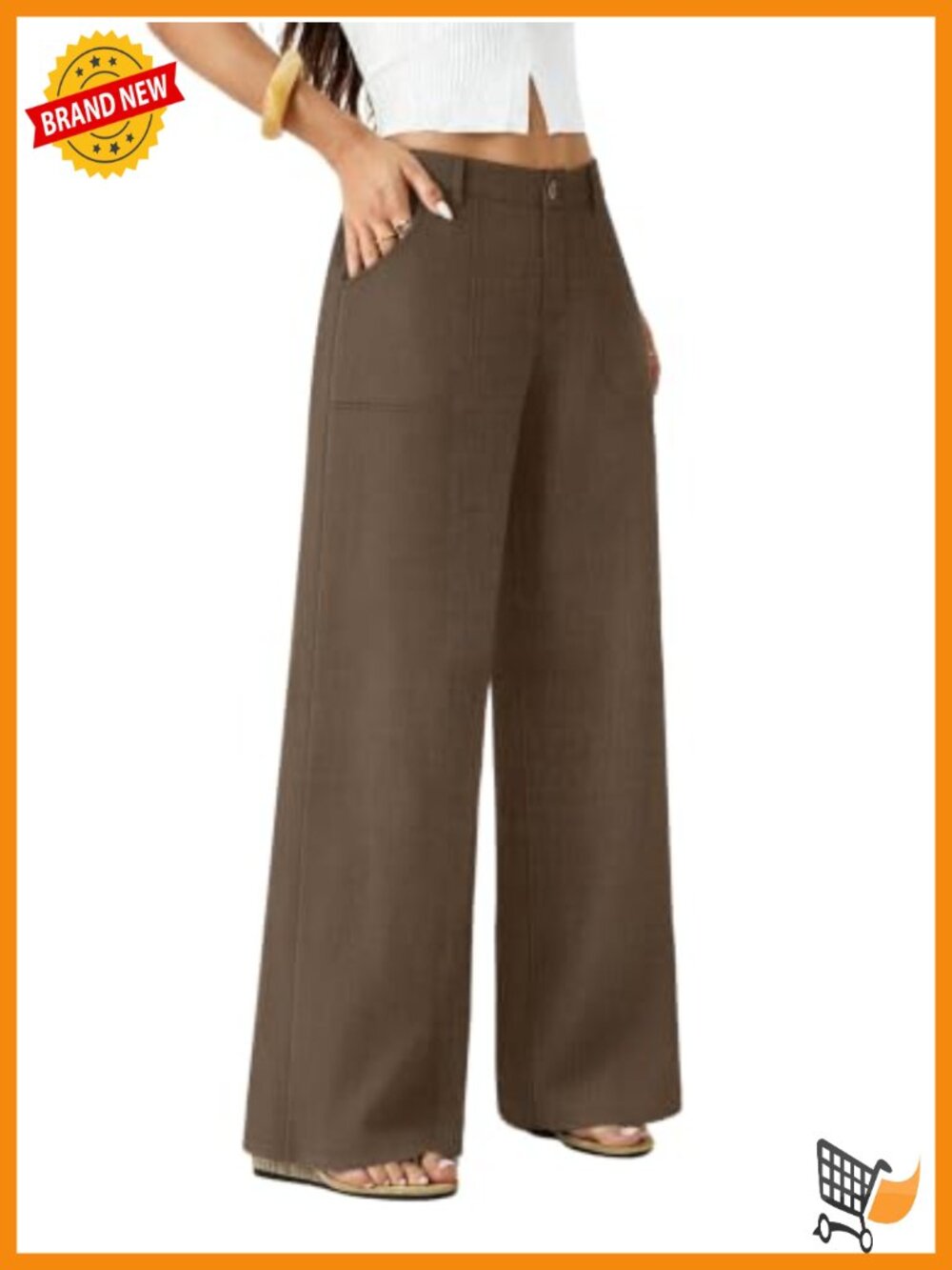 Wide Leg Pants High Waisted Flowy Trousers Business Casual Palazzo